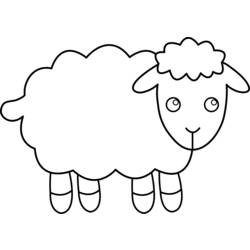 ぬりえページ: 子羊 (動物) #259 - 無料の印刷可能なぬりえページ