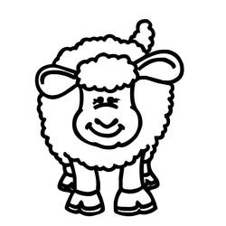 ぬりえページ: 子羊 (動物) #265 - 無料の印刷可能なぬりえページ