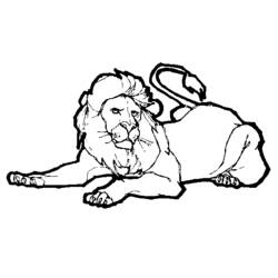 ぬりえページ: ライオン (動物) #10348 - 無料の印刷可能なぬりえページ