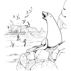 ぬりえページ: 海洋生物 (動物) #22278 - 無料の印刷可能なぬりえページ