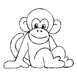 ぬりえページ: 猿 (動物) #14137 - 無料の印刷可能なぬりえページ