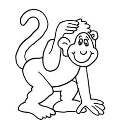 ぬりえページ: 猿 (動物) #14139 - 無料の印刷可能なぬりえページ