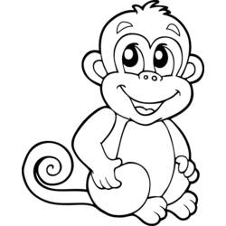 ぬりえページ: 猿 (動物) #14150 - 無料の印刷可能なぬりえページ
