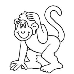 ぬりえページ: 猿 (動物) #14166 - 無料の印刷可能なぬりえページ