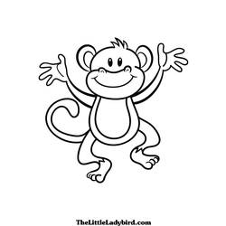 ぬりえページ: 猿 (動物) #14167 - 無料の印刷可能なぬりえページ