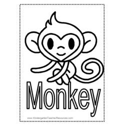 ぬりえページ: 猿 (動物) #14174 - 無料の印刷可能なぬりえページ