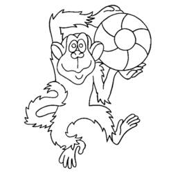 ぬりえページ: 猿 (動物) #14208 - 無料の印刷可能なぬりえページ