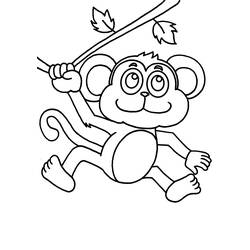 ぬりえページ: 猿 (動物) #14264 - 無料の印刷可能なぬりえページ