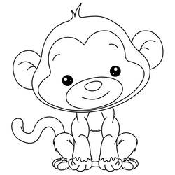 ぬりえページ: 猿 (動物) #14267 - 無料の印刷可能なぬりえページ