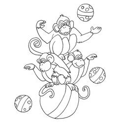 ぬりえページ: 猿 (動物) #14281 - 無料の印刷可能なぬりえページ
