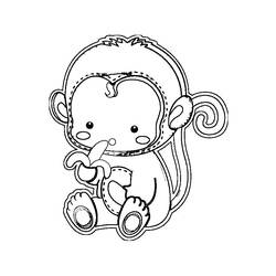 ぬりえページ: 猿 (動物) #14283 - 無料の印刷可能なぬりえページ