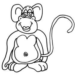 ぬりえページ: 猿 (動物) #14316 - 無料の印刷可能なぬりえページ
