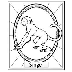 ぬりえページ: 猿 (動物) #14318 - 無料の印刷可能なぬりえページ