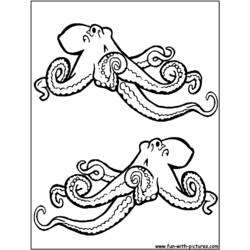 ぬりえページ: タコ (動物) #19041 - 無料の印刷可能なぬりえページ
