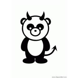 ぬりえページ: パンダ (動物) #12491 - 無料の印刷可能なぬりえページ