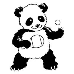 ぬりえページ: パンダ (動物) #12528 - 無料の印刷可能なぬりえページ
