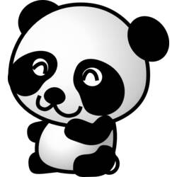 ぬりえページ: パンダ (動物) #12585 - 無料の印刷可能なぬりえページ