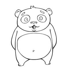 ぬりえページ: パンダ (動物) #175207 - 無料の印刷可能なぬりえページ