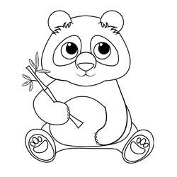 ぬりえページ: パンダ (動物) #175215 - 無料の印刷可能なぬりえページ