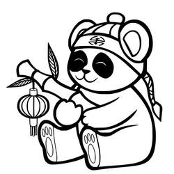 ぬりえページ: パンダ (動物) #175219 - 無料の印刷可能なぬりえページ
