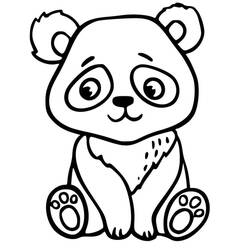 ぬりえページ: パンダ (動物) #175222 - 無料の印刷可能なぬりえページ