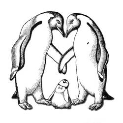 ぬりえページ: ペンギン (動物) #16884 - 無料の印刷可能なぬりえページ