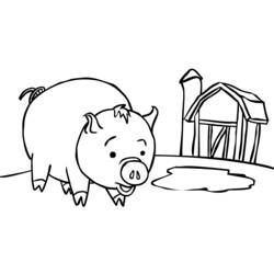 ぬりえページ: 豚 (動物) #3598 - 無料の印刷可能なぬりえページ