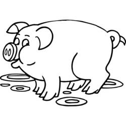 ぬりえページ: 豚 (動物) #3609 - 無料の印刷可能なぬりえページ