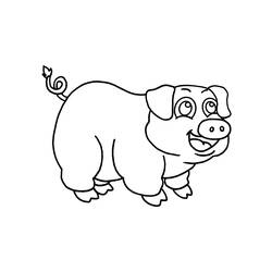 ぬりえページ: 豚 (動物) #3620 - 無料の印刷可能なぬりえページ