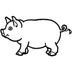 ぬりえ: 豚 - 無料の印刷可能なぬりえページ