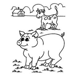 ぬりえページ: 豚 (動物) #3629 - 無料の印刷可能なぬりえページ