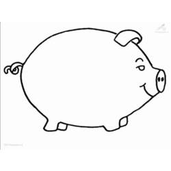 ぬりえページ: 豚 (動物) #3647 - 無料の印刷可能なぬりえページ