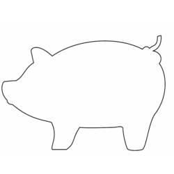ぬりえページ: 豚 (動物) #3664 - 無料の印刷可能なぬりえページ