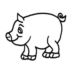 ぬりえページ: 豚 (動物) #3669 - 無料の印刷可能なぬりえページ
