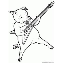 ぬりえページ: 豚 (動物) #3672 - 無料の印刷可能なぬりえページ