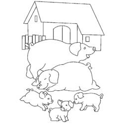 ぬりえページ: 豚 (動物) #3675 - 無料の印刷可能なぬりえページ