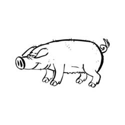 ぬりえページ: 豚 (動物) #3693 - 無料の印刷可能なぬりえページ