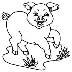 ぬりえページ: 豚 (動物) #3695 - 無料の印刷可能なぬりえページ