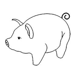 ぬりえページ: 豚 (動物) #3741 - 無料の印刷可能なぬりえページ