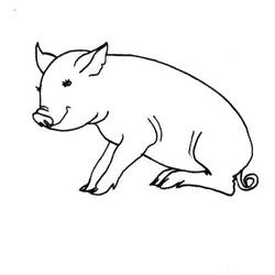 ぬりえページ: 豚 (動物) #3744 - 無料の印刷可能なぬりえページ