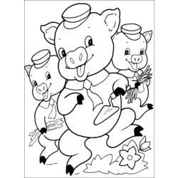 ぬりえページ: 豚 (動物) #3782 - 無料の印刷可能なぬりえページ