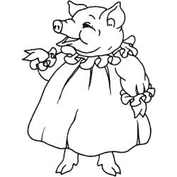 ぬりえページ: 豚肉 (動物) #17648 - 無料の印刷可能なぬりえページ