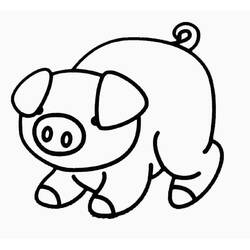 ぬりえページ: 豚肉 (動物) #17677 - 無料の印刷可能なぬりえページ