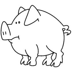 ぬりえページ: 豚肉 (動物) #17690 - 無料の印刷可能なぬりえページ