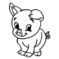 ぬりえ: 豚肉 - 無料の印刷可能なぬりえページ