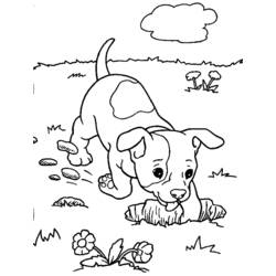 ぬりえページ: 子犬 (動物) #2896 - 無料の印刷可能なぬりえページ