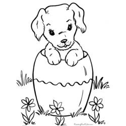 ぬりえページ: 子犬 (動物) #2908 - 無料の印刷可能なぬりえページ