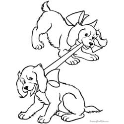 ぬりえページ: 子犬 (動物) #3020 - 無料の印刷可能なぬりえページ