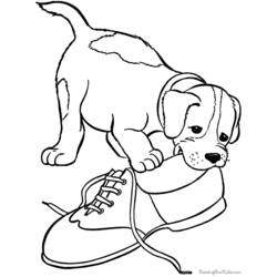 ぬりえページ: 子犬 (動物) #3024 - 無料の印刷可能なぬりえページ