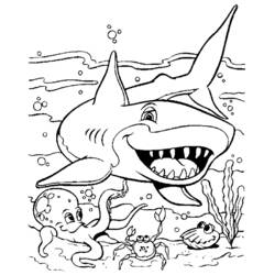 ぬりえページ: 鮫 (動物) #14763 - 無料の印刷可能なぬりえページ